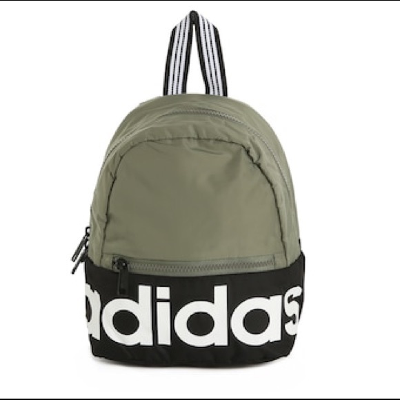 Adidas Olive Green Mini Linear Backpack